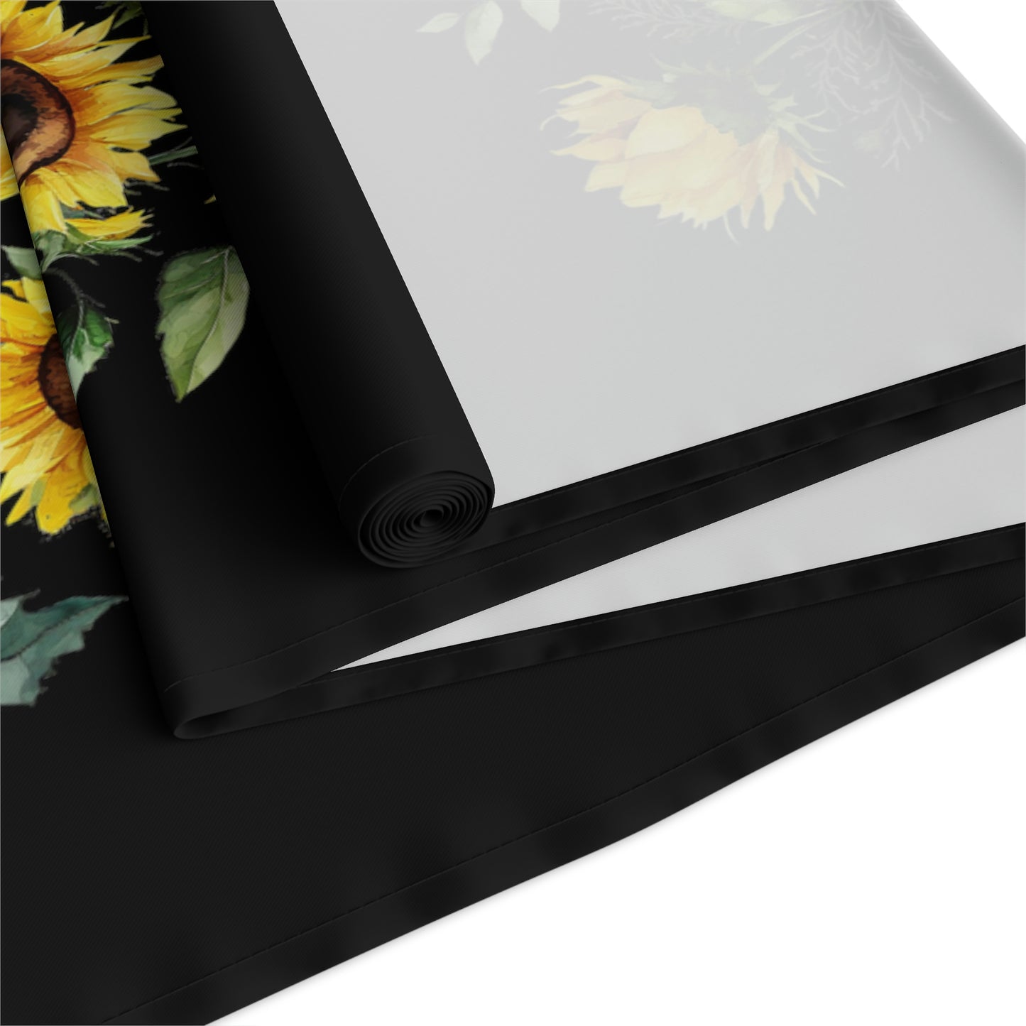 Gothic Litha Midsummer Sabbat Table Runner in Black (Cotton, Poly)