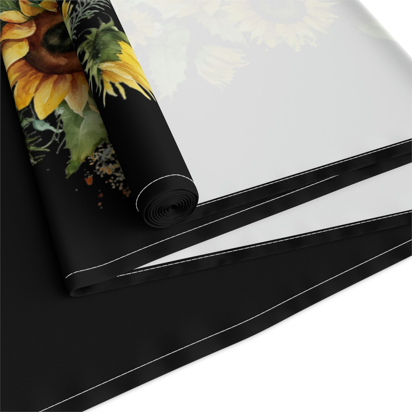 Gothic Litha Midsummer Sabbat Table Runner in Black (Cotton, Poly)