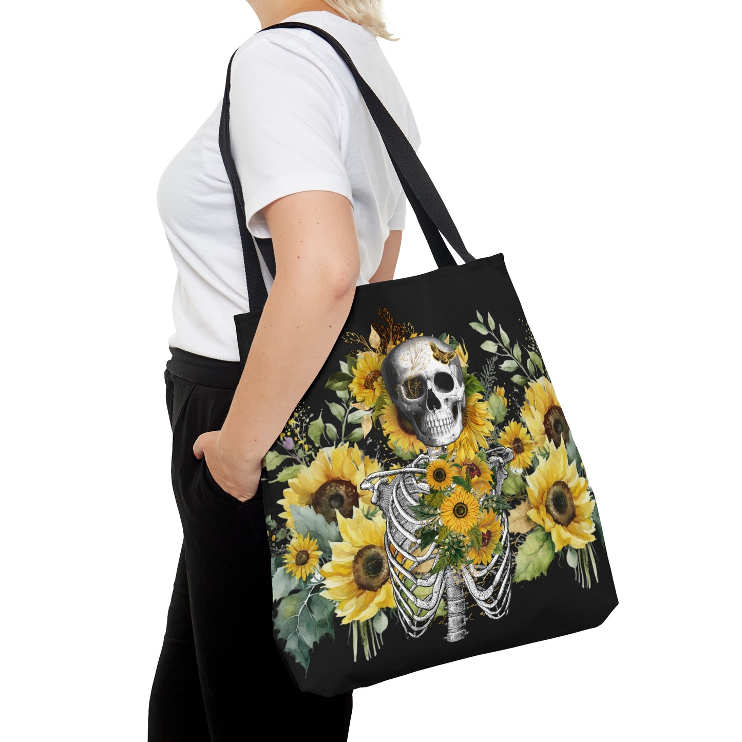 Summer Bones Tote Bag in Black
