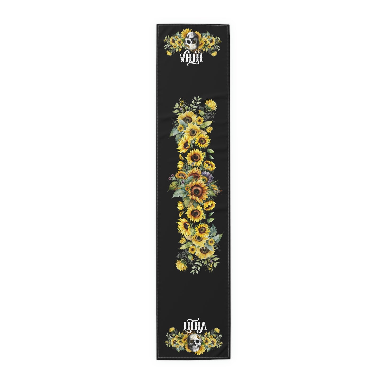 Gothic Litha Midsummer Sabbat Table Runner in Black (Cotton, Poly)