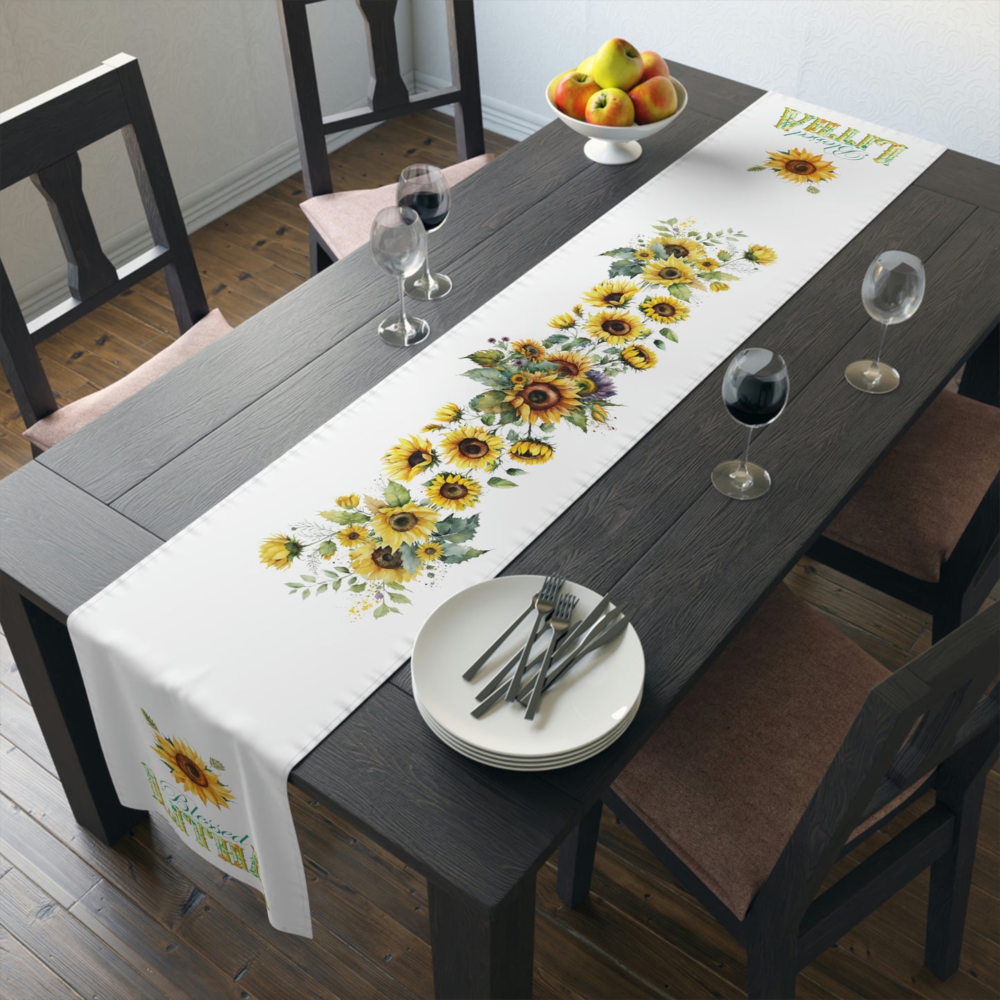 Blessed Litha Midsummer Sabbat Table Runner (Cotton, Poly)