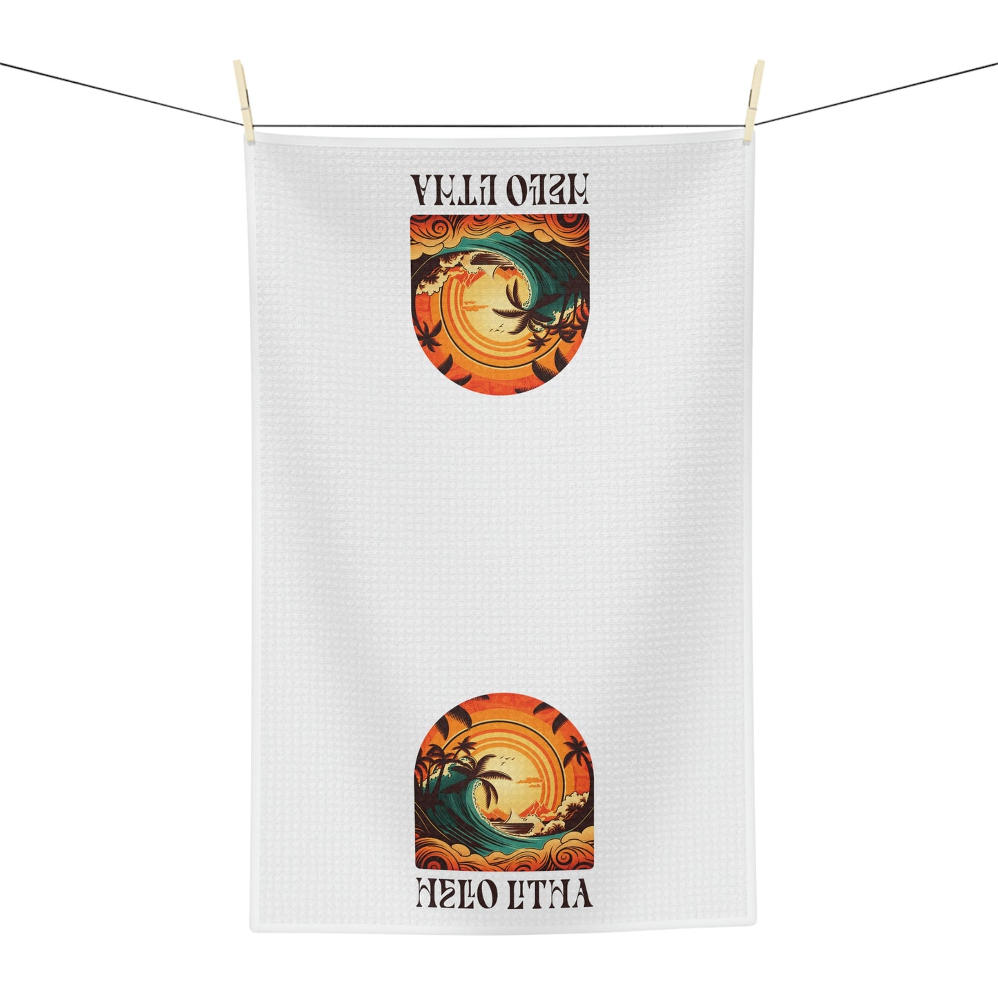 Hello Litha Tropical Midsummer Sabbat Soft Tea Towel