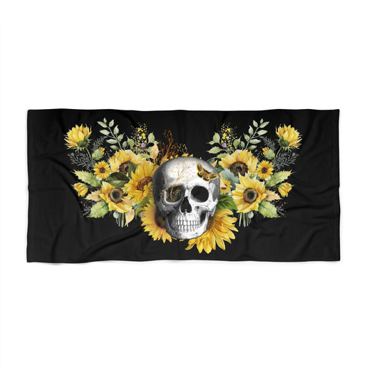 Gothic Sunflower Beach Towel