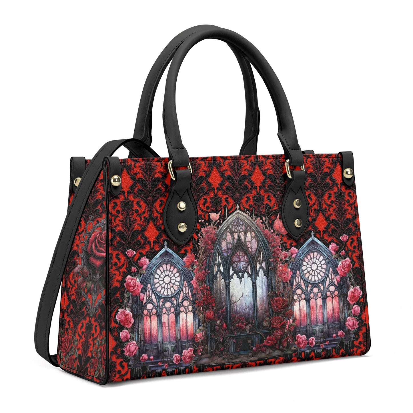 Red Cathedral Luxury PU Handbag