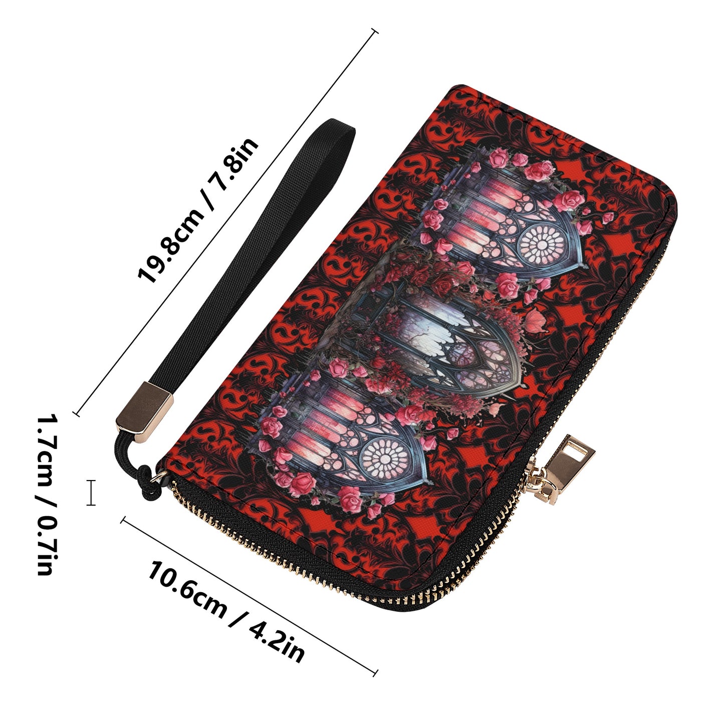 Red Cathedral Clutch Wallet