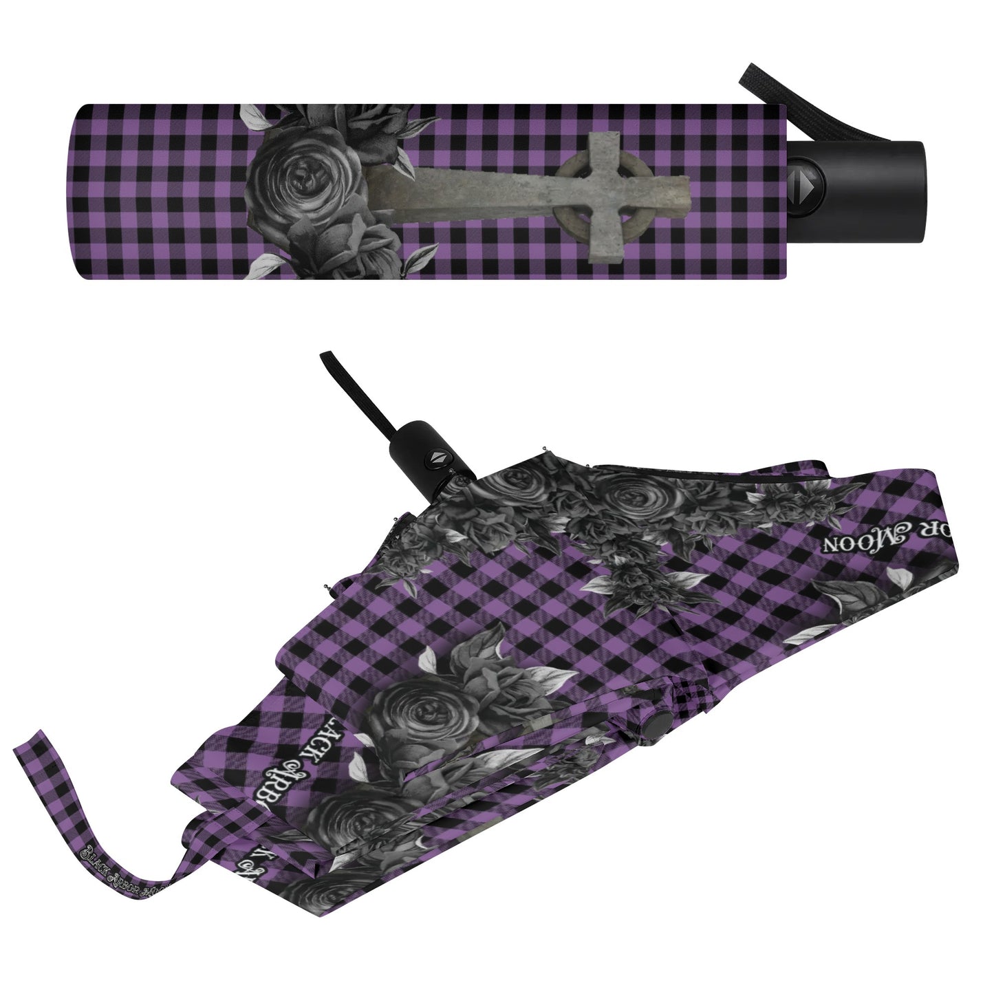 Cemetery Picnic Auto Open & Close Umbrella in Purple Mist
