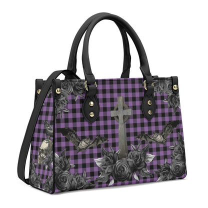 Cemetery Picnic Luxury PU Handbag in Purple Mist