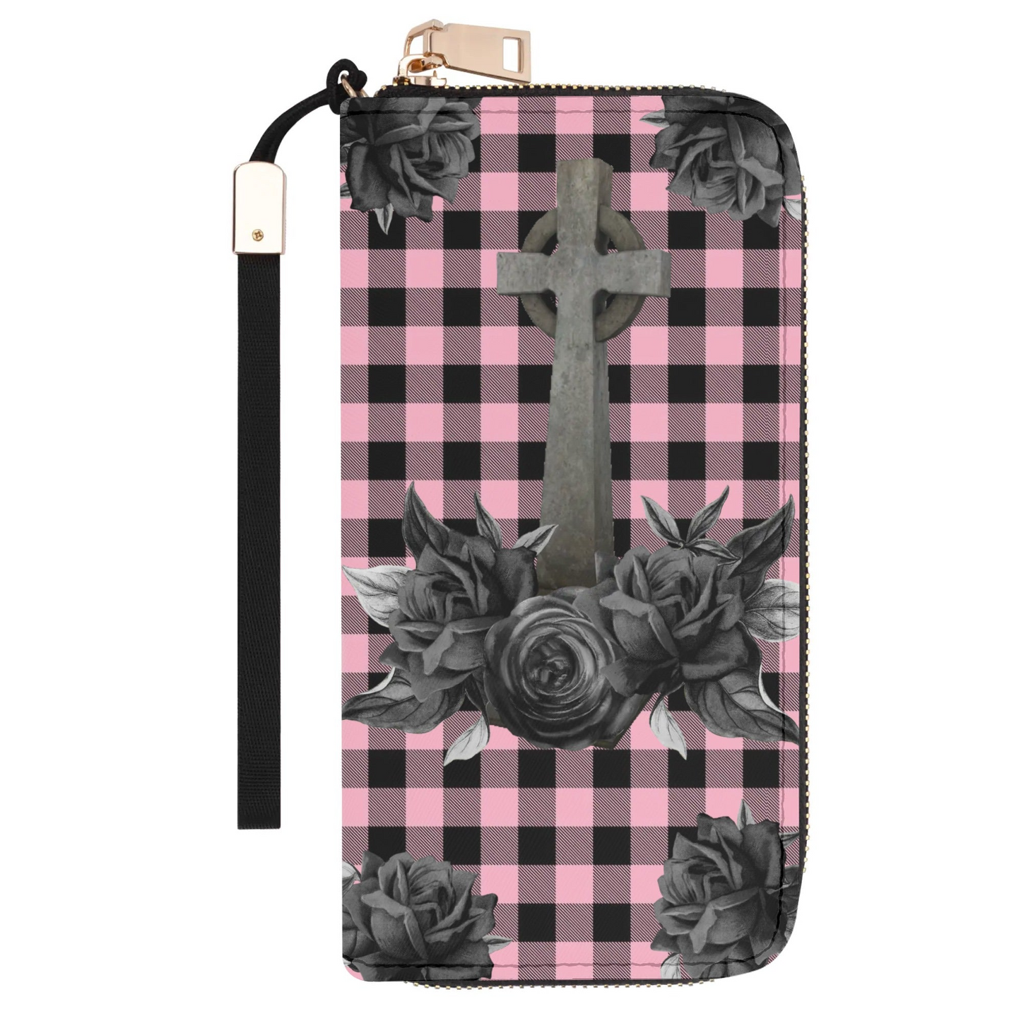 Cemetery Picnic Clutch Wallet in Ghoulish Pink