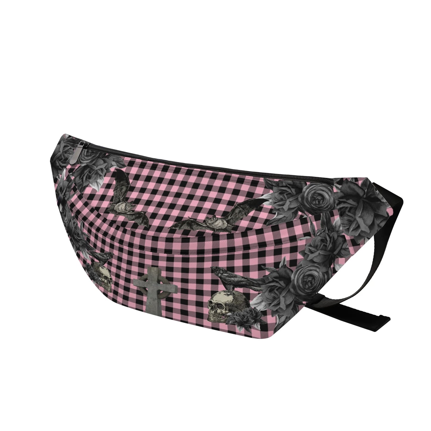 Large Cemetery Picnic Waist Pack in Ghoulish Pink