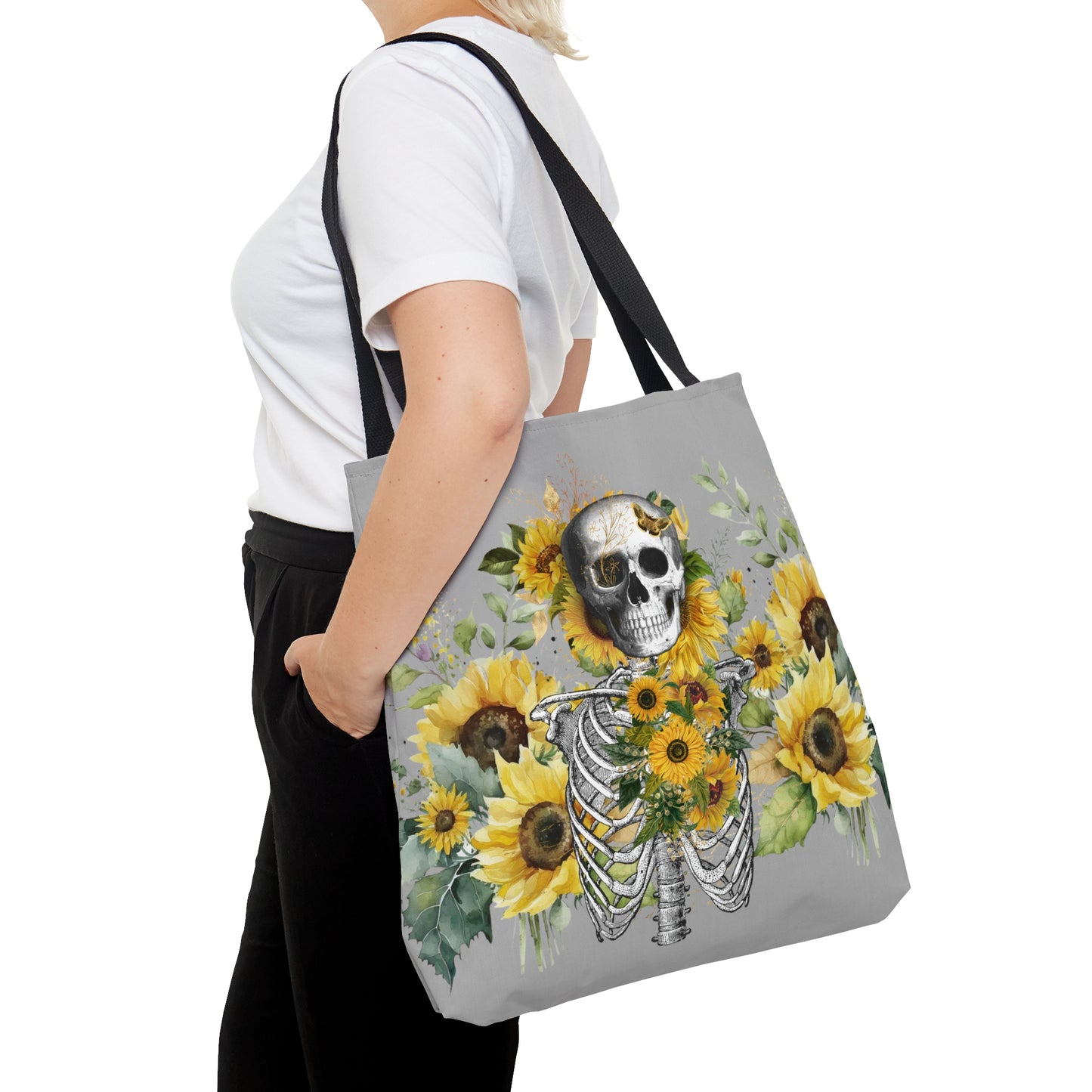 Summer Bones Tote Bag in Grey